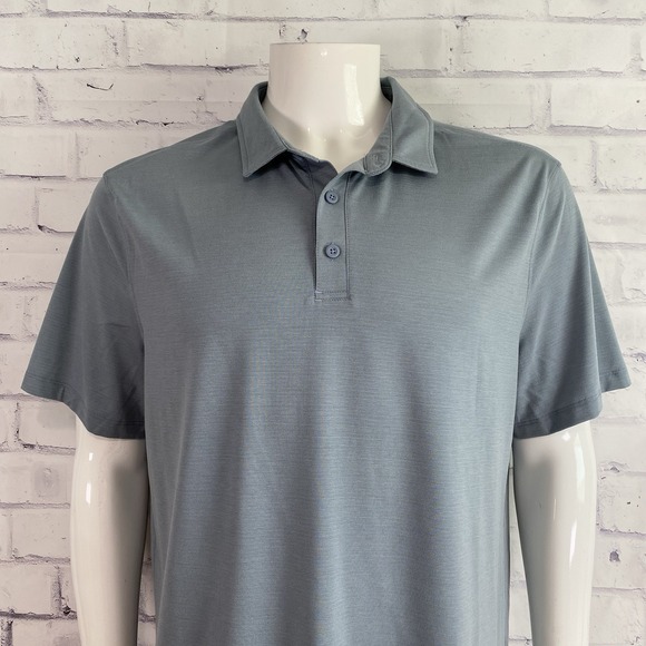 lululemon athletica Other - Lululemon Shirt Men's Large Polo Short Sleeve Athleta Performance Gray